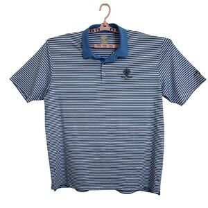 Callaway Mens Blue/White Striped Polo Golf Shirt XXL Opti-Dri